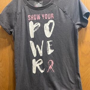 Gray youth Shirt with Pink ribbon Accents